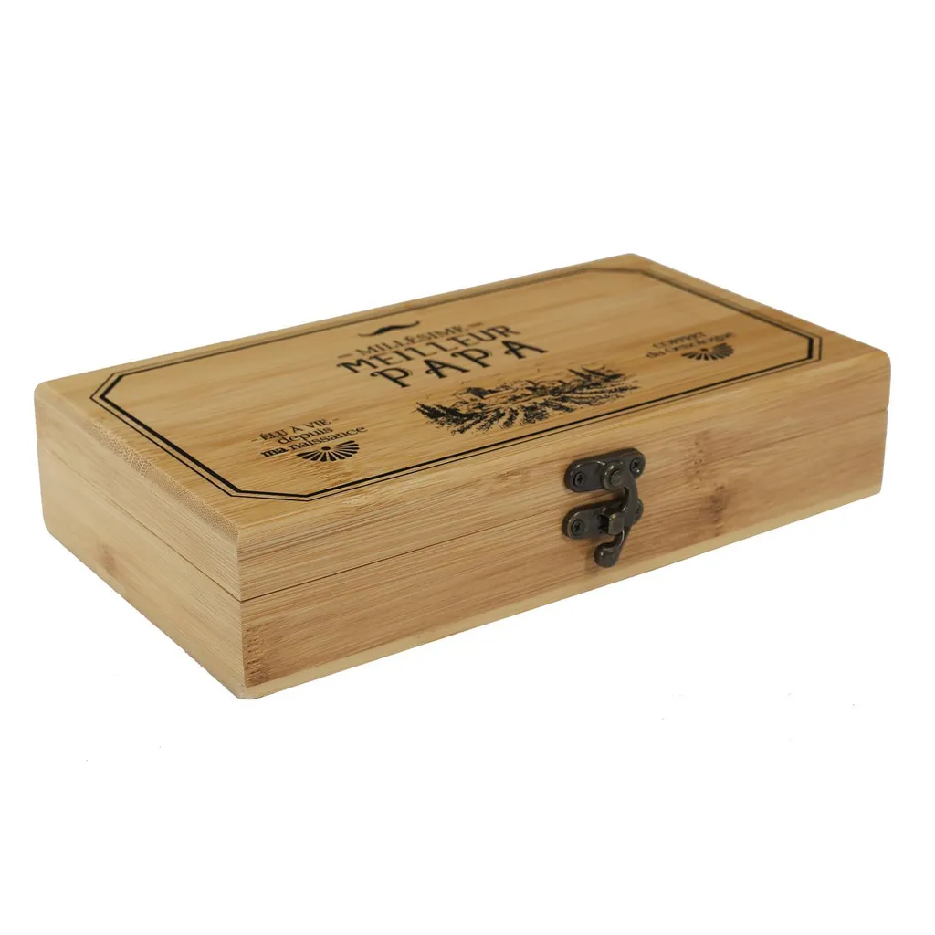Kit Vino Professionale 5 Accessori in Cassetta Legno Naturale - 4