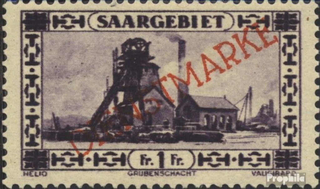 Briefmarken Saarland 1927 Mi D20a gestempelt Landschaften IV