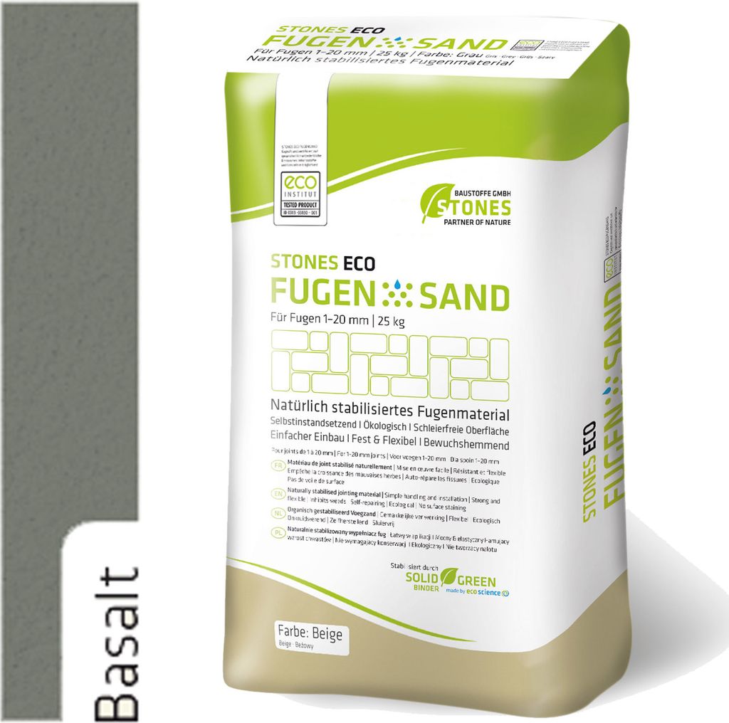 Stones Eco Fugensand 1-20 mm 25kg Basalt Immagine del prodotto 