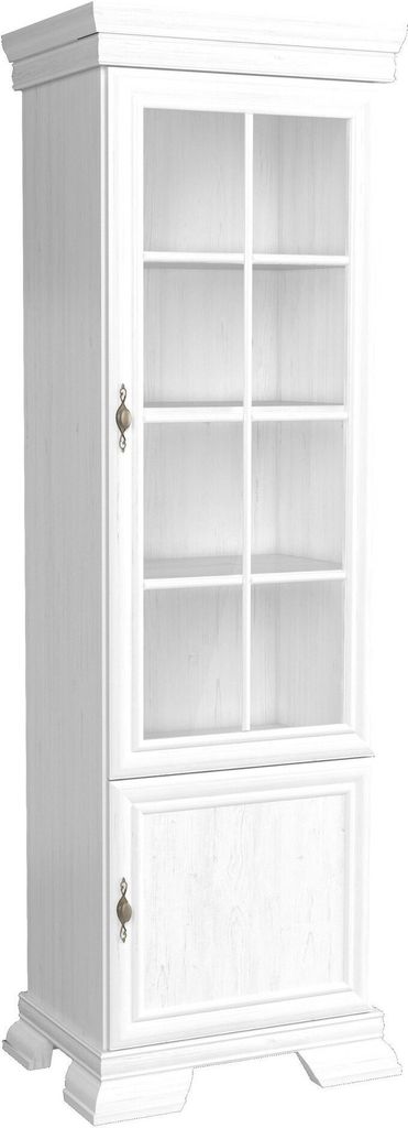 Gala-Möbel Kora Vitrine 1-türig, weiß, 193x58x40 cm