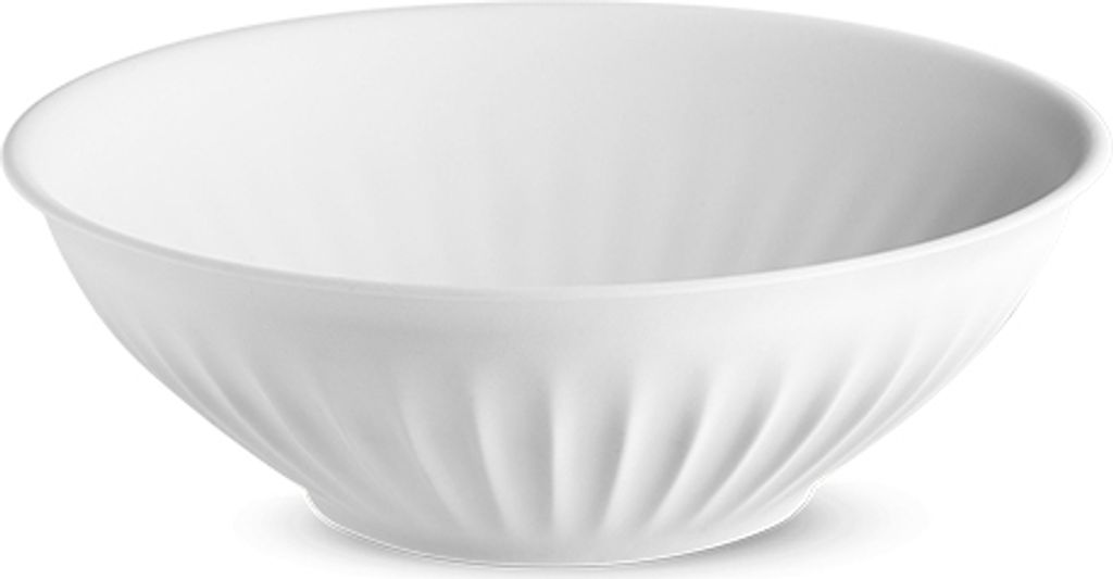 Salatschüssel, weiß, Ribby, 27 cm, tschechisches Porzellan, G. Benedikt