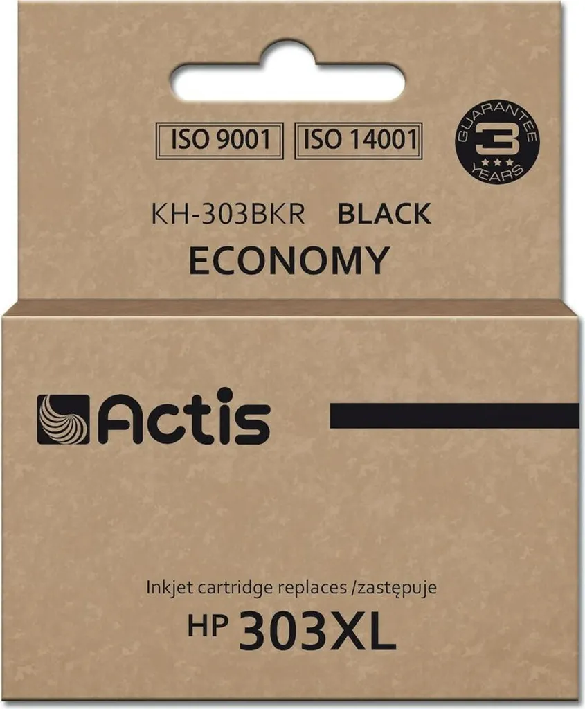 Encre noire Actis KH-303BKR Premium 20ml haute capacité pour HP 303XL
