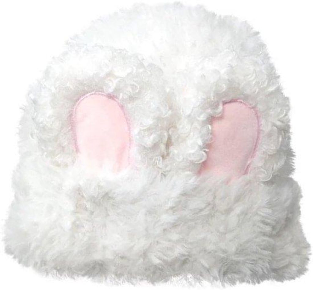 Warme Damen-Skihelmhoes - Schattige Skimuts mit Konijnenoren - Wit, Wintersport, Skimuts, geschikt für Helm, warm und wetterbeständig