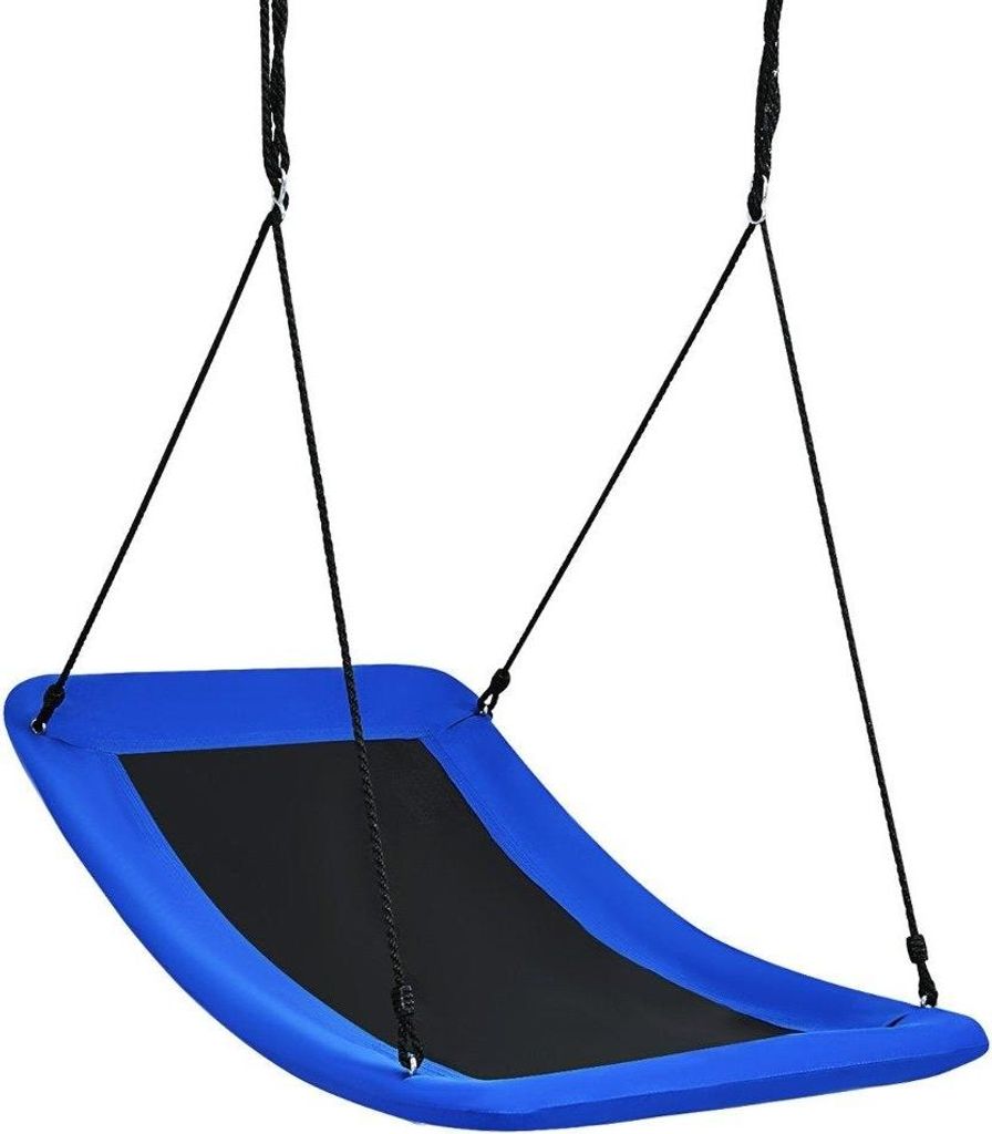 Baumschaukel Nestschaukel mit verstellbaren Seil Outdoor-Schaukel 83 x 155 cm Blau