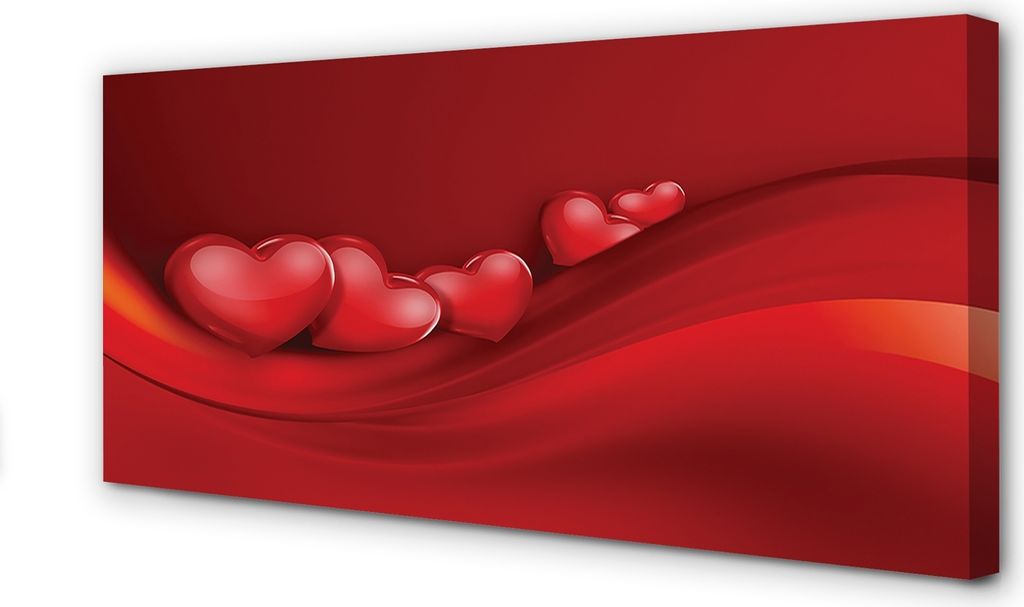 Leinwandbild 120x60 Wandkunst Rotes Herz Hintergrund