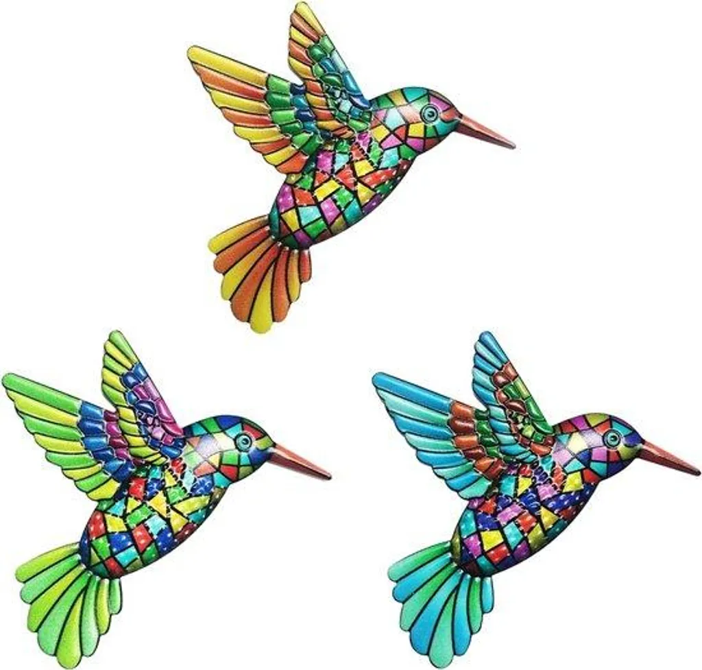 Habillez vos murs vides avec ces 3 Oiseaux en métal coloré design