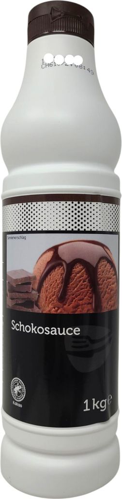 TGQ Schokoladen Sauce 1kg Squeeze Flasche Eis Dessert Produktbild 