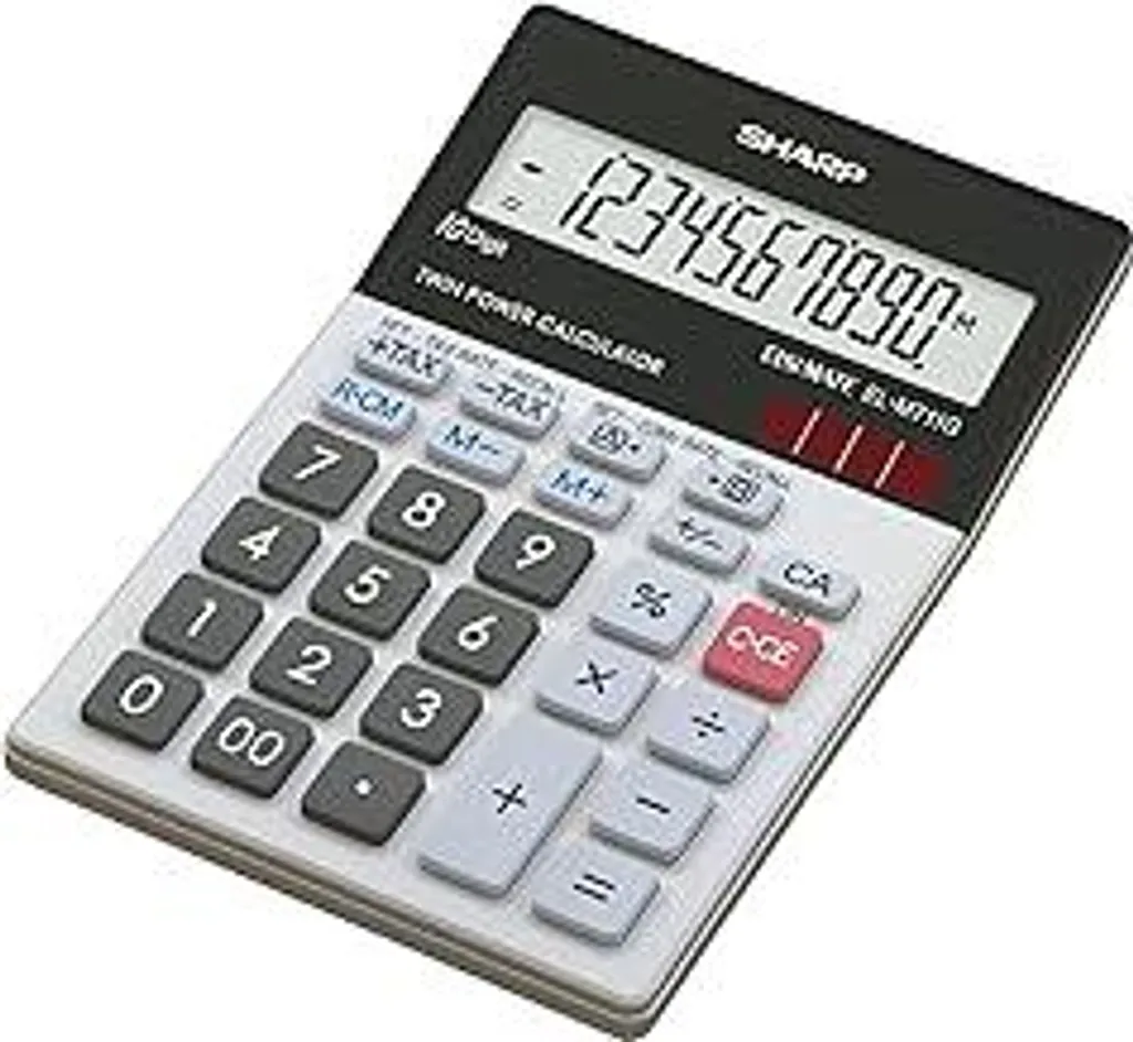 Calcolatrice Sharp EL-M711G Grigia - Ideale per Contabilità e Fatture