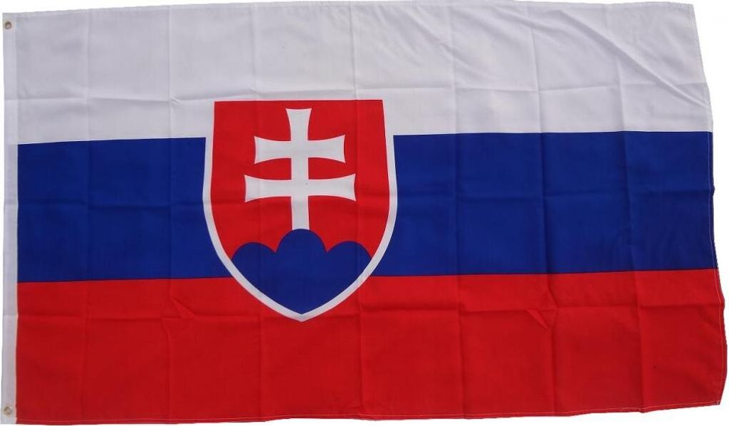 Vlajka Slovensko 90 x 150 cm s 2 očkami 100g/m² záťaž Obrázok produktu 
