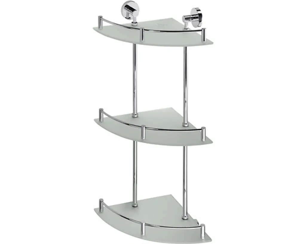 Rangement de douche 3 niveaux pour optimiser l'espace d'angle en verre - 5