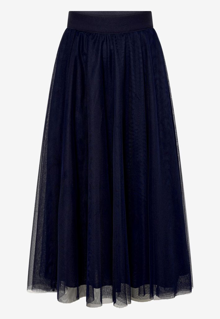 Damen Midi-Rock aus Tüll mit elastischem Gummibund als Statement-Piece