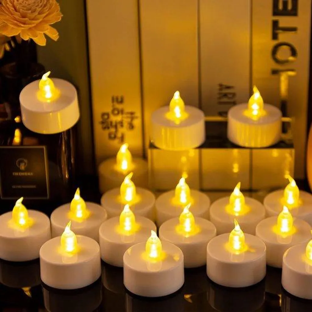 Guirlandes 24 bougies LED pour ambiance mariage et décoration de table