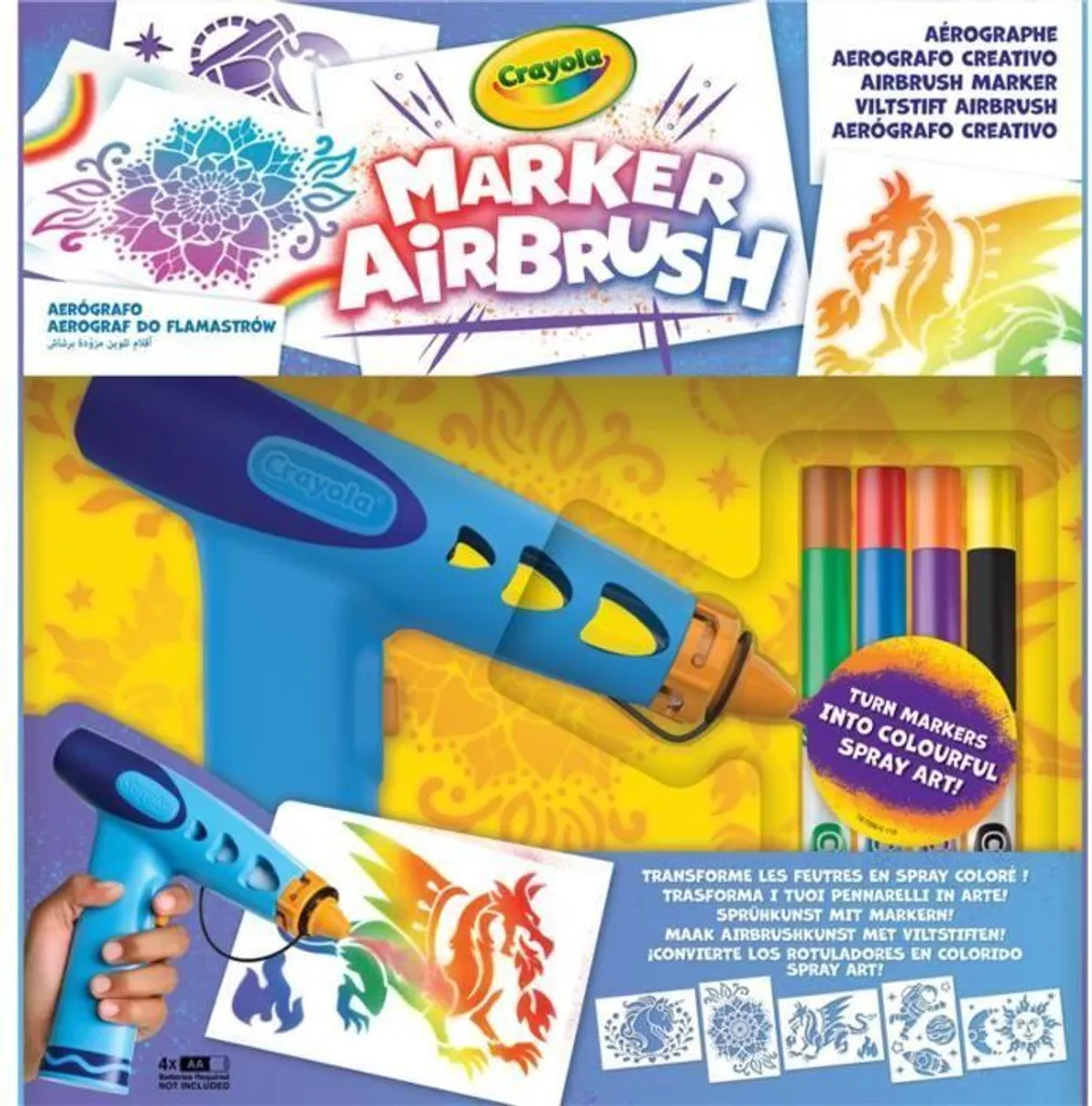 Crayola Marker Airbrush Sprayer - Trasforma i Pennarelli in Spray!