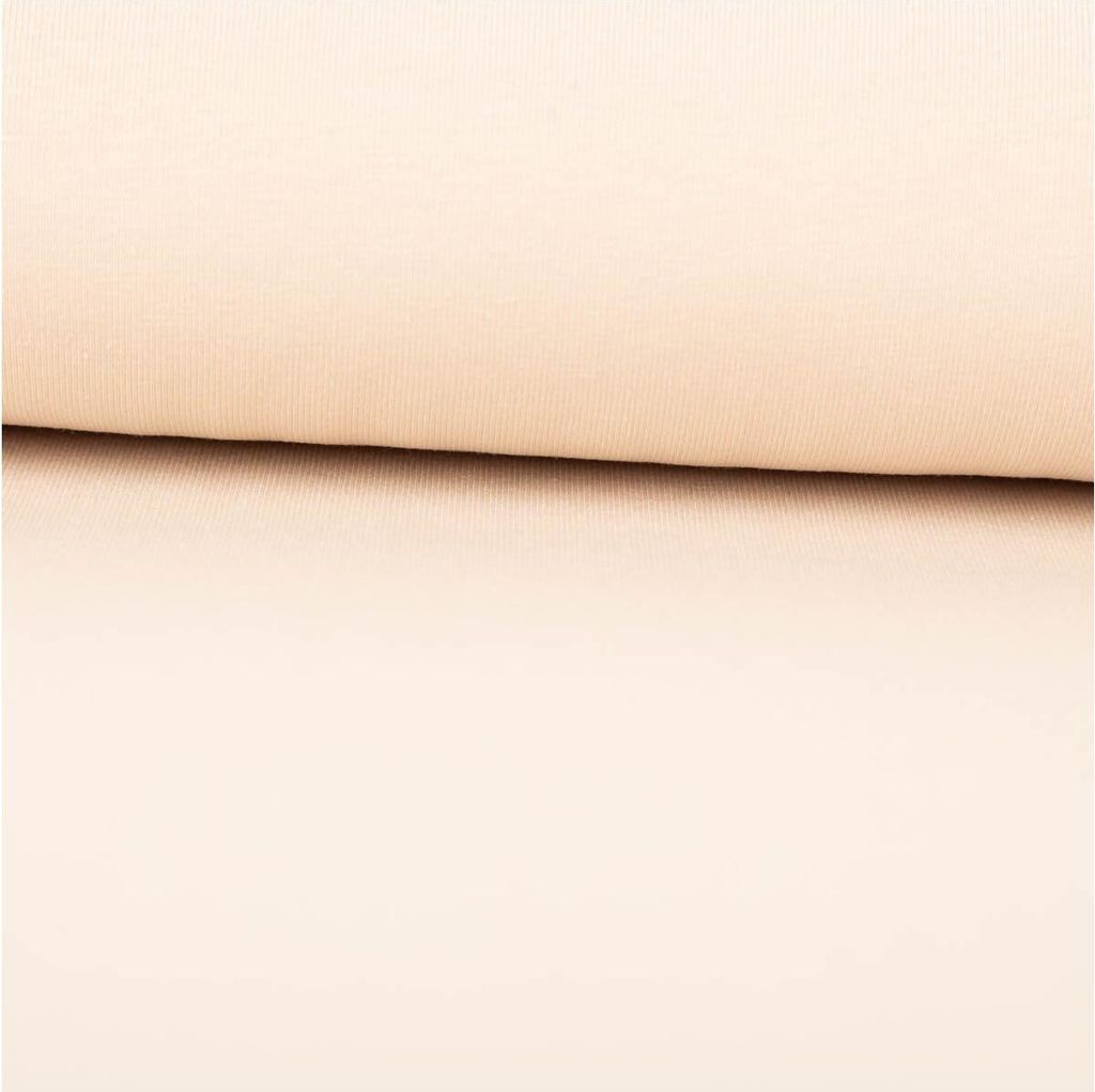 Jersey Stoff Baumwolljersey uni beige 1,50m Breite
