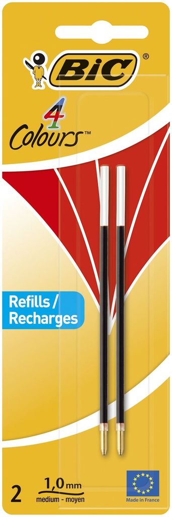 BiC® 929243 4 COLOURS Kugelschreibermine - 0,4 mm, 2 Stück, Obrázok produktu 