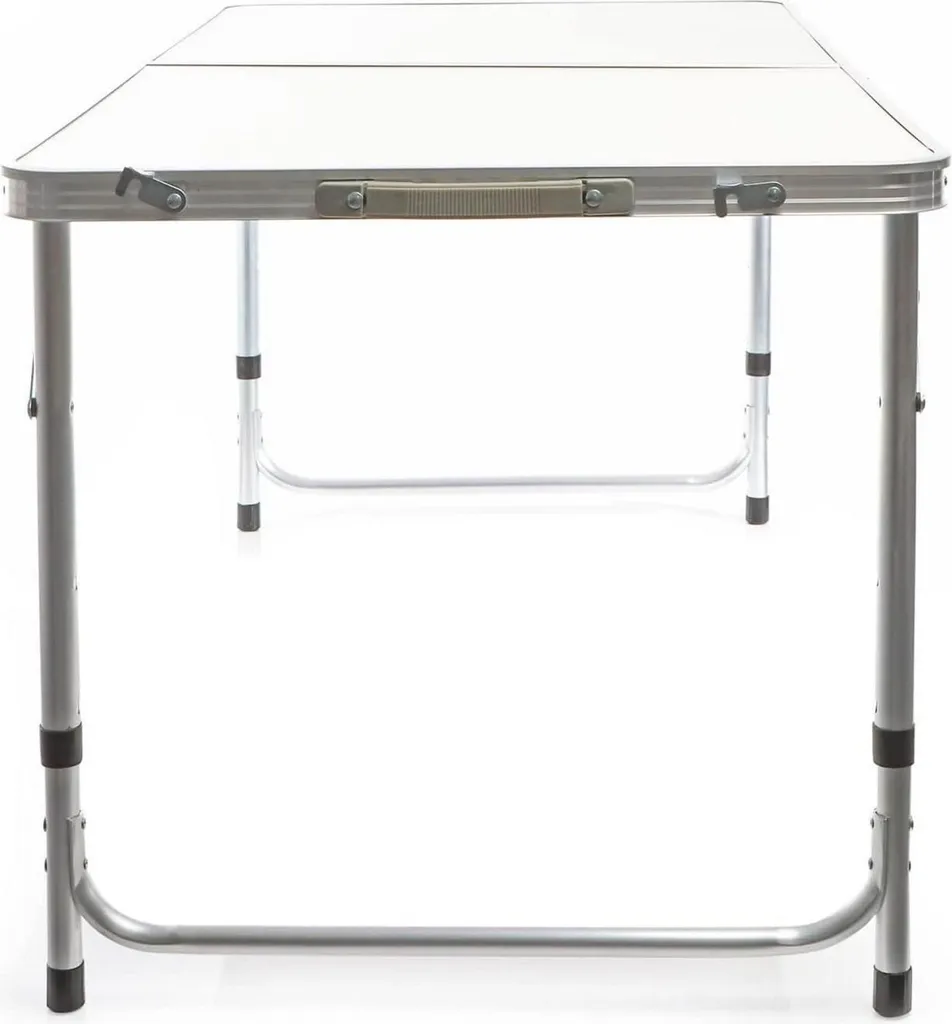 Table aluminium réglable 120 cm pliante avec plateau MDF robuste - 3