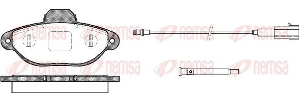 Plaquettes de Frein REMSA 0414.21 pour Fiat 500 et Panda - OE 77364635