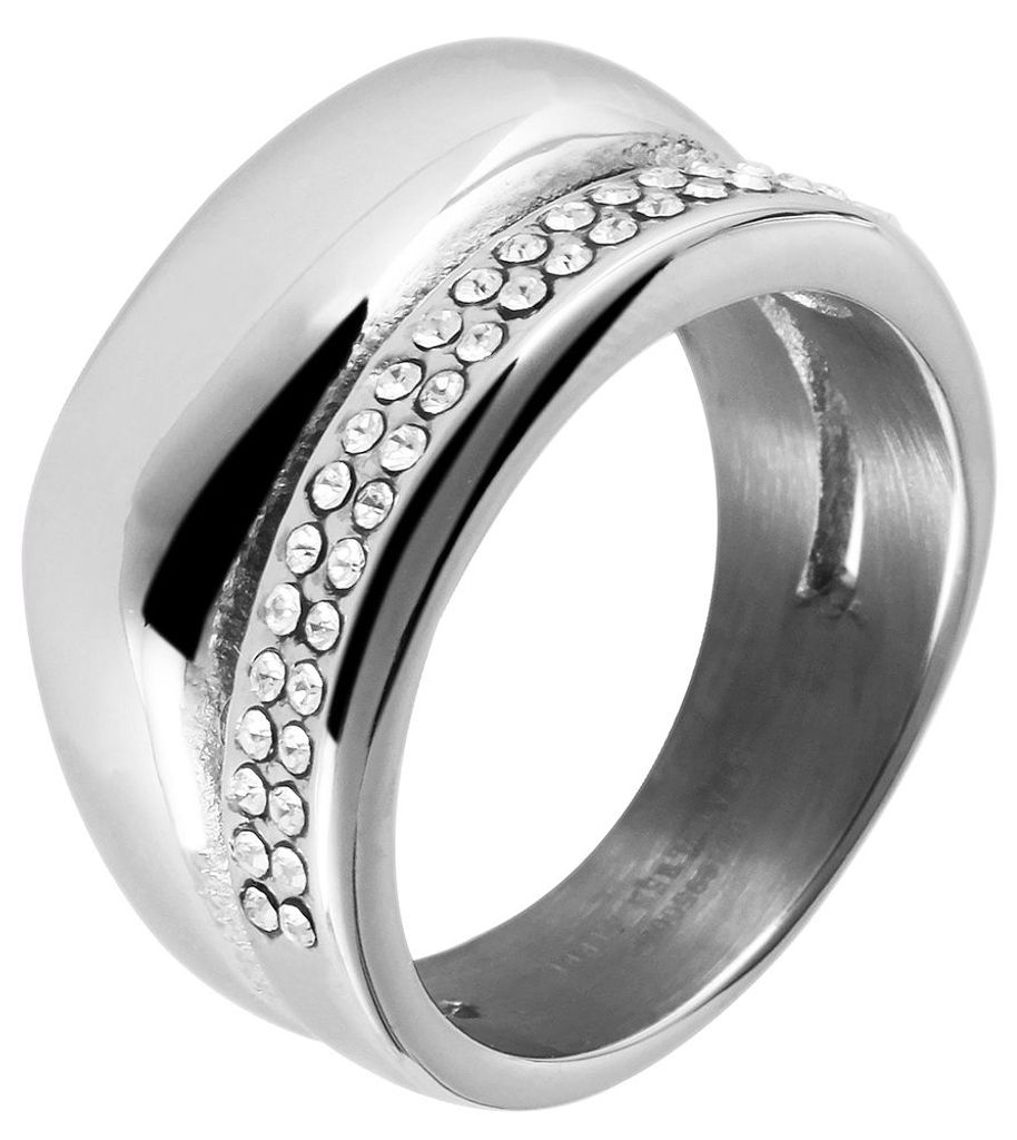 Akzent Damen-Ring aus Edelstahl