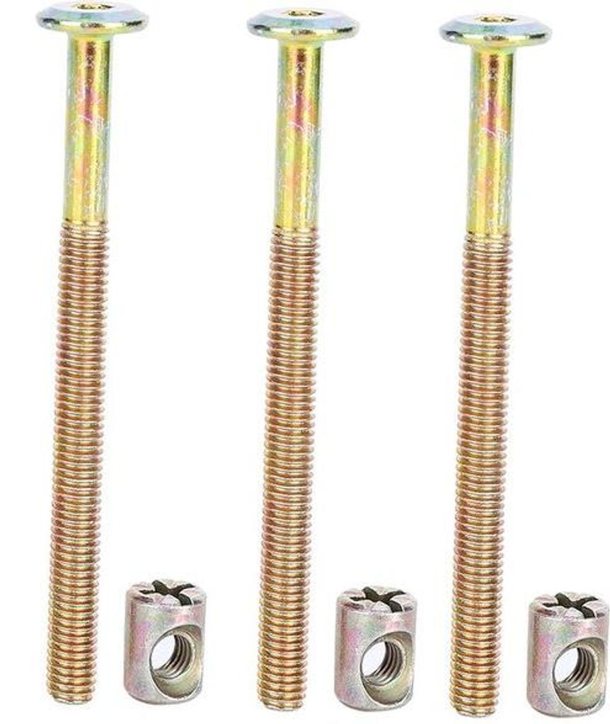 Schrauben 60mm Kohlenstahl 10Stück Möbelverbinder