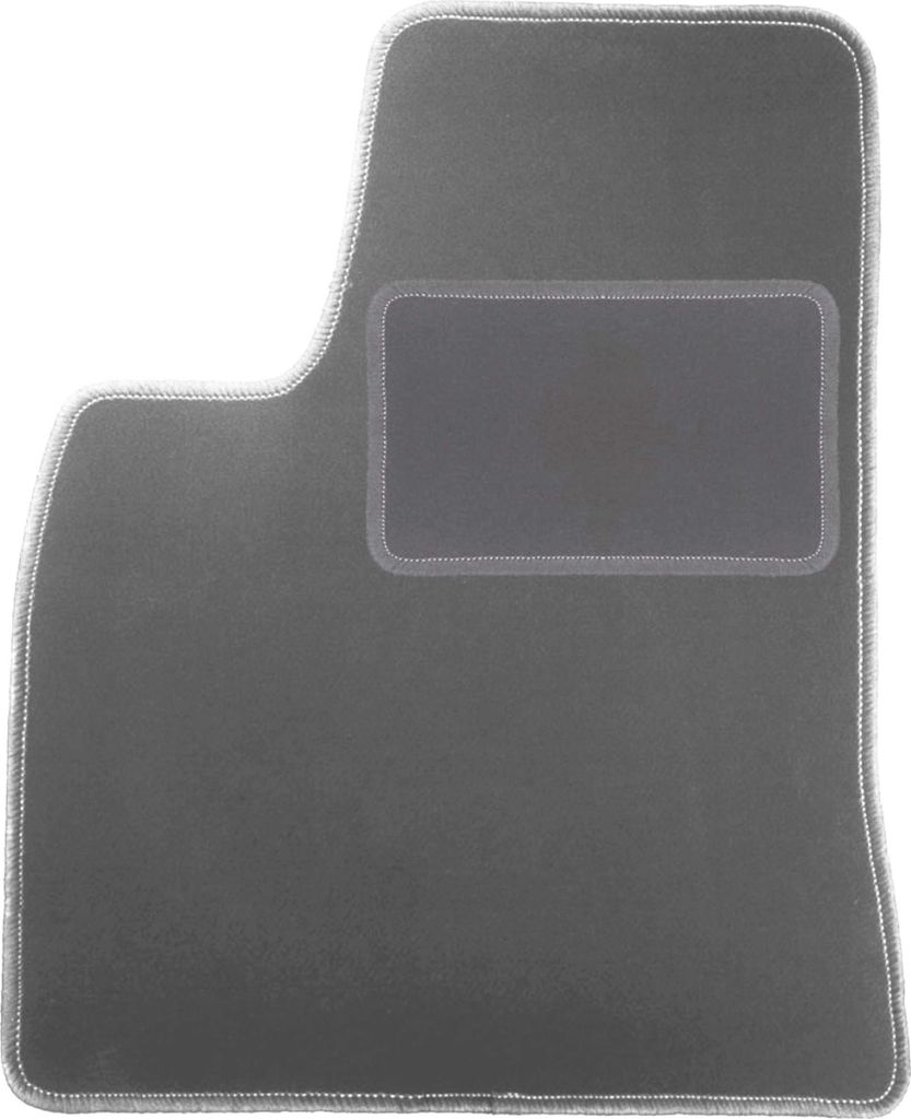 Fahrerfußmatte Velours graphit passend für Tesla S I (2012-2016, Limousine) – mit Befestigungen – passgenau