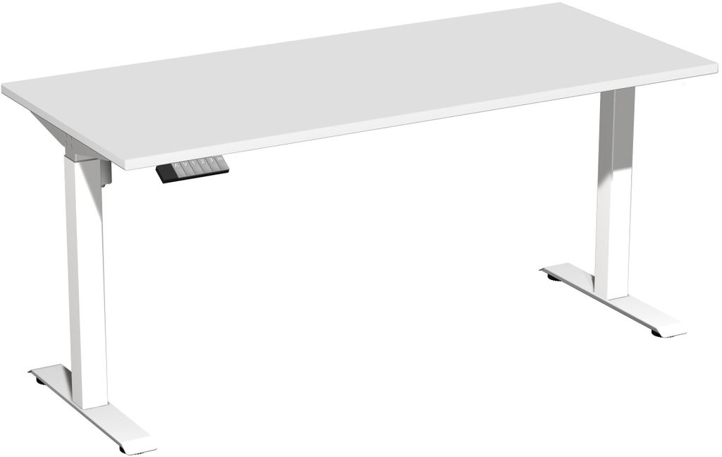 Elektro-Hubtisch höhenverstellbar, 1600x700x740-1175, Lichtgrau/Weiß