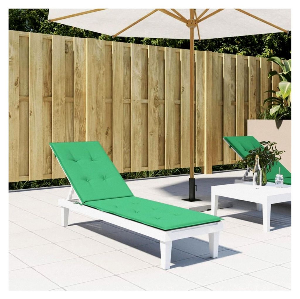 Liegestuhlauflage, Auflage für Hollywoodschaukel, Sonnenliege, Gartenliege, Deckchair, Grün (75+105) x50x3 cm