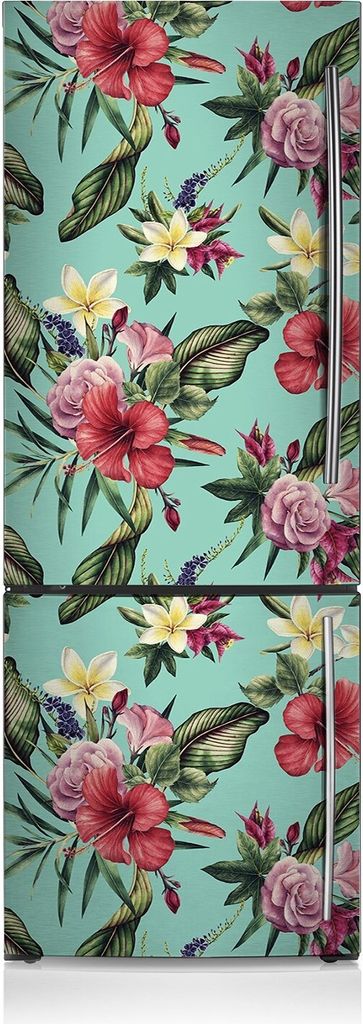 Magnetfolie Aufkleber Kühlschrankmagnete 60x205 cm - Blätter und Blumen