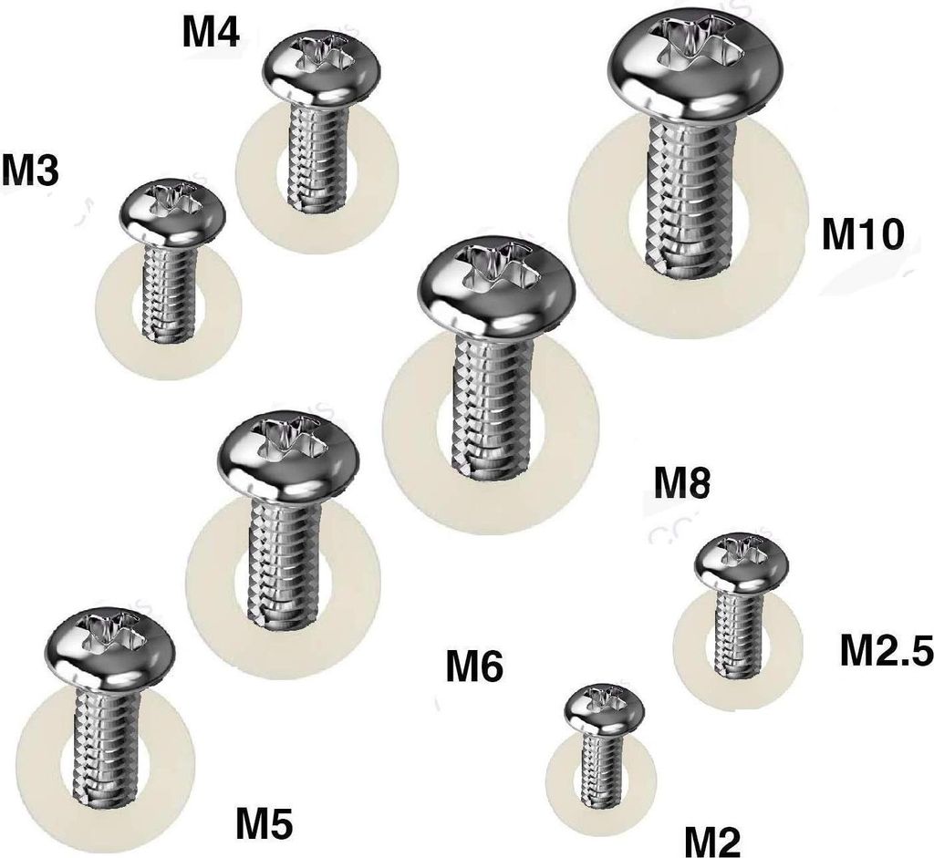 Vielseitige Kunststoff-Dichtungen, robust, Set von 500