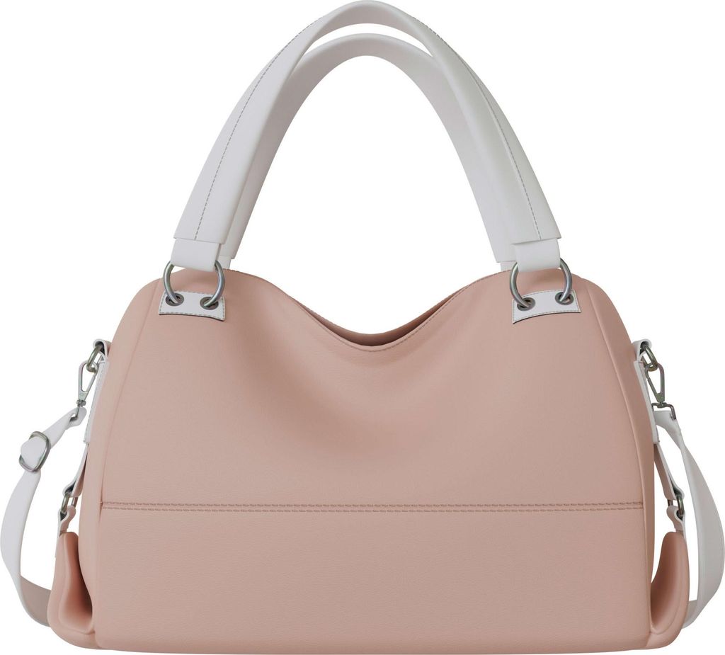Damen Vegane Shopper Tasche Hobo Bag Umhänge Tasche 30669 Pink