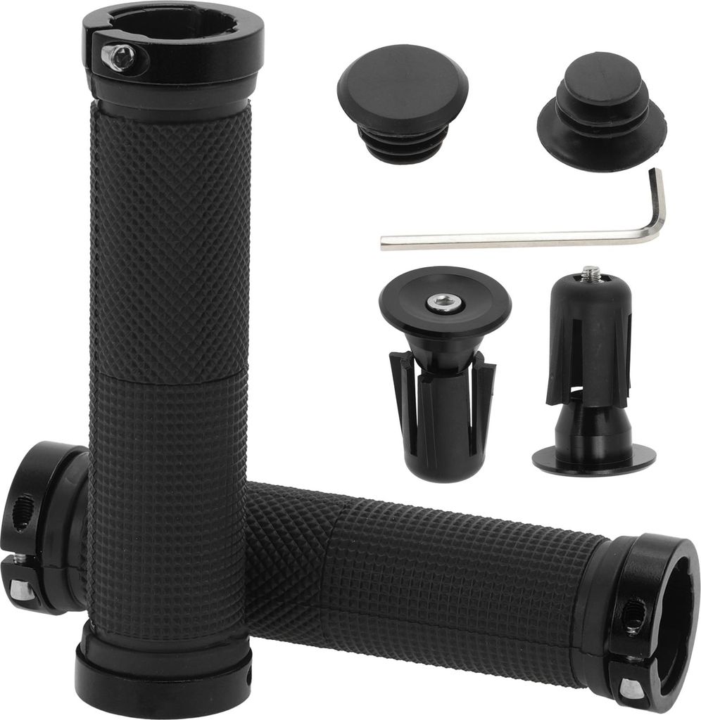 1 Satz Fahrradlenkergriffe, ergonomisches Design Fahrradgriff, Zwei Enden Aluminiumlegierung Verriegelungslenkergriffe für E-Bike Trekking Bike Mo...