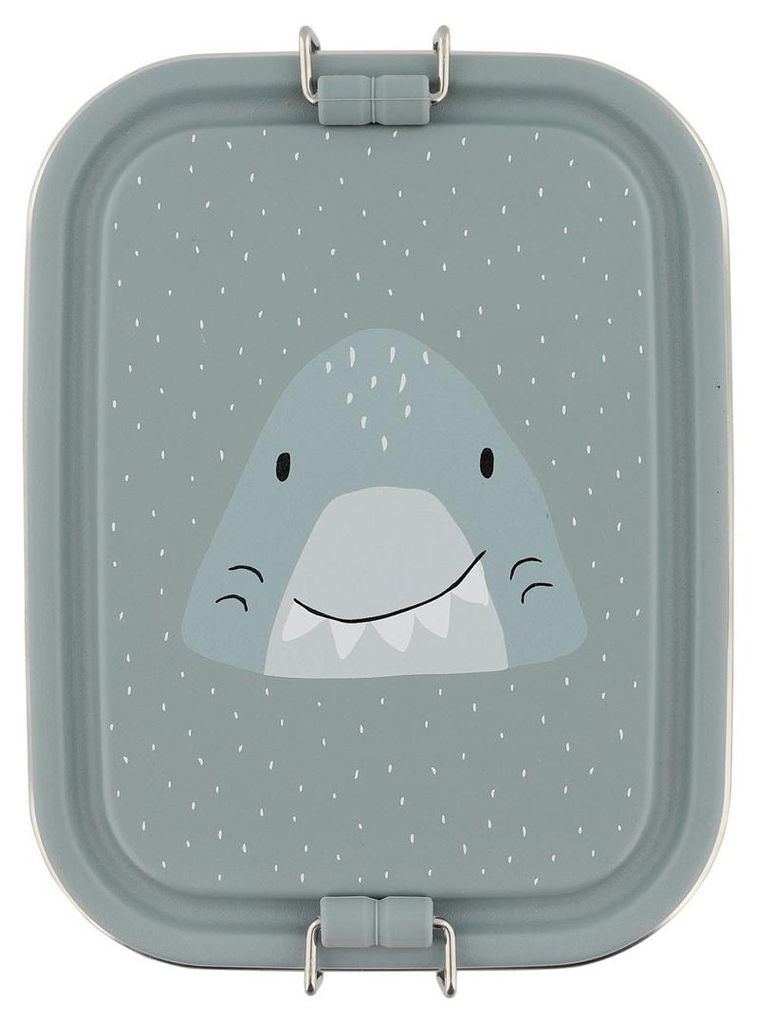 Trixie Brotdose Edelstahl Lunchbox für Kinder - Mr. Shark - leicht zu öffnen