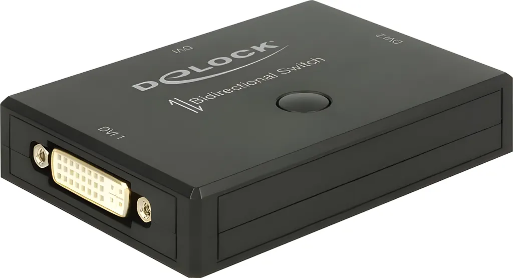 Commutateur DVI 4K 30Hz Delock Bidirectionnel avec Boîtier Métal Robuste - 2