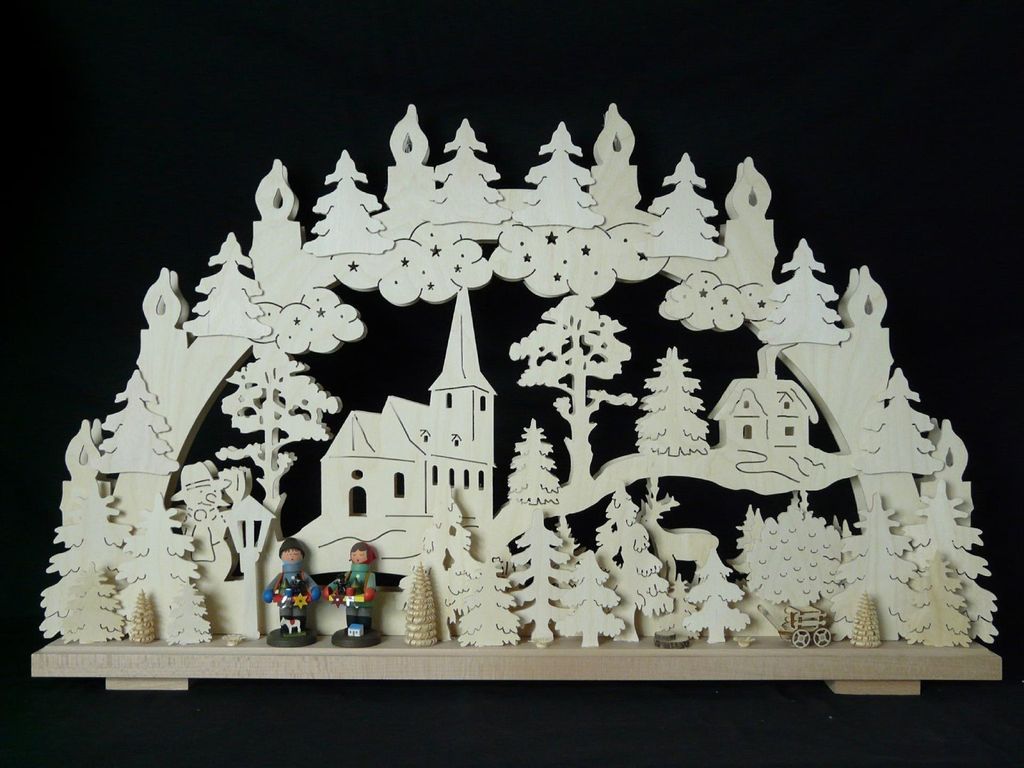 Original Erzgebirgischer Marken Schwibbogen Lichterbogen 70 x 43 cm S70-2_10
