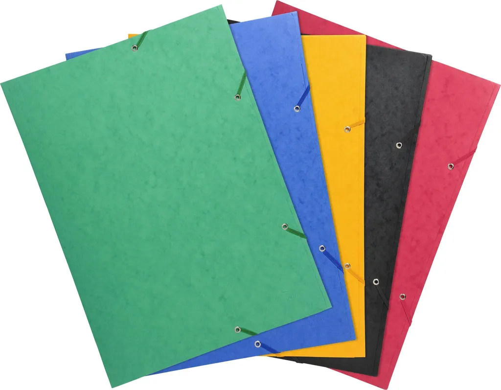 Chemise 3 rabats A3 rigide Exacompta 600g/m2 Couleurs Assorties x10