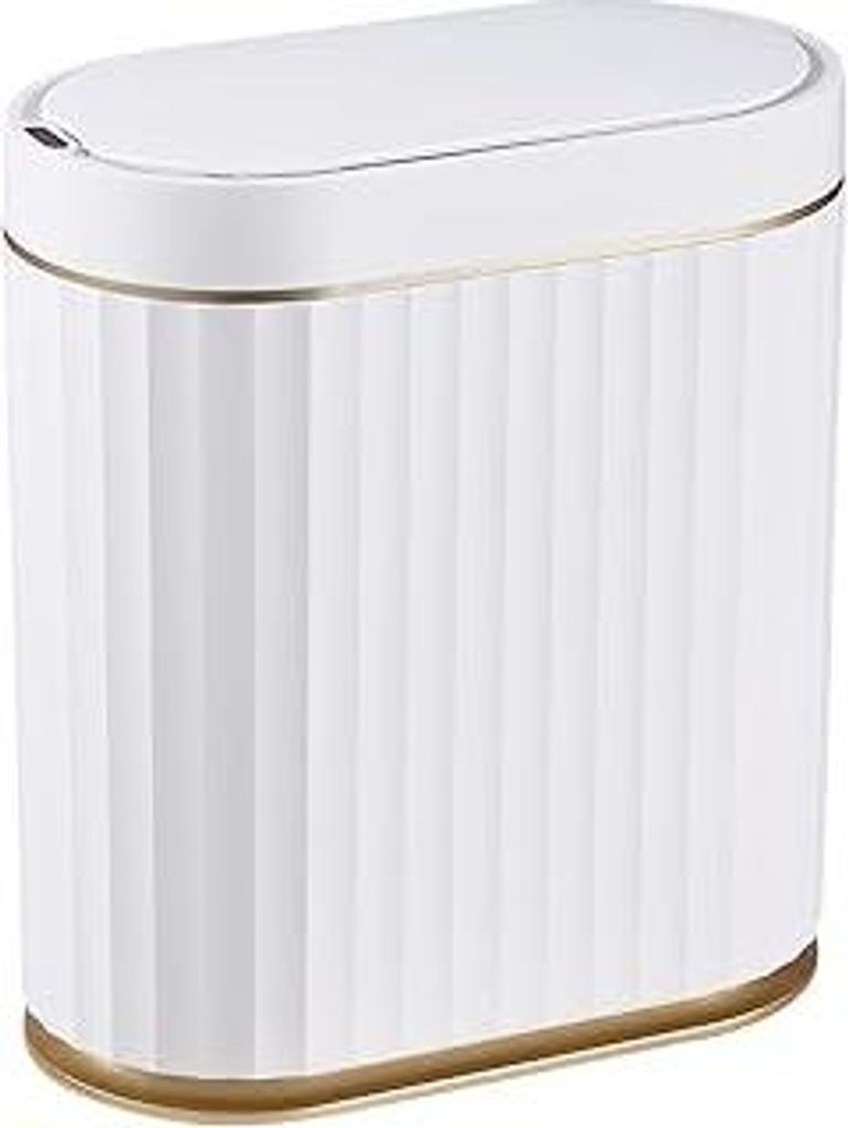 ELPHECO Sensor Mülleimer mit Deckel 8L - Schmaler Kunststoff, Wasserdichter Automatischer Abfallbehälter für Schlafzimmer, Bad, Küche, Büro