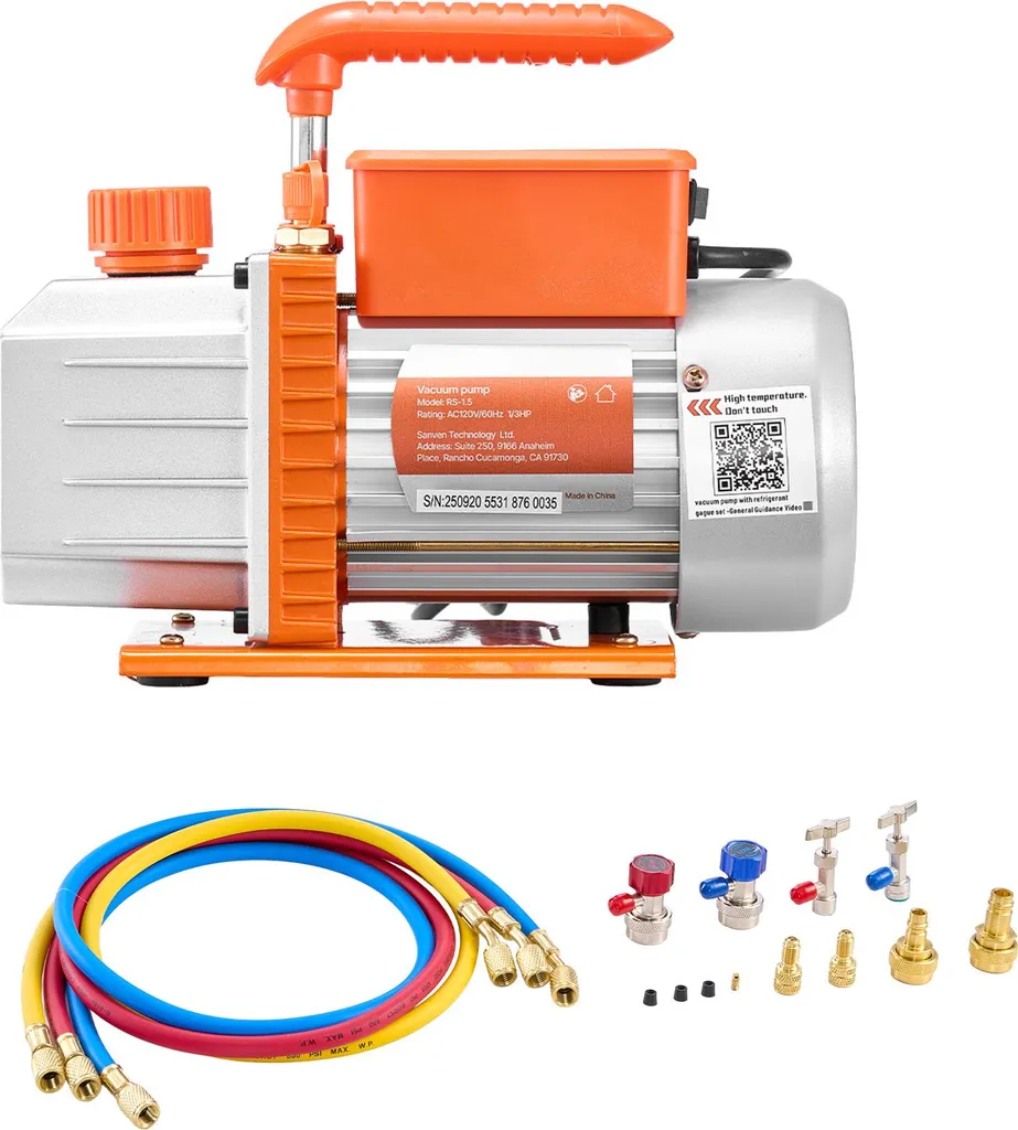 Kit pompe à vide monétage 127 L/min pour entretien climatisation et froid
