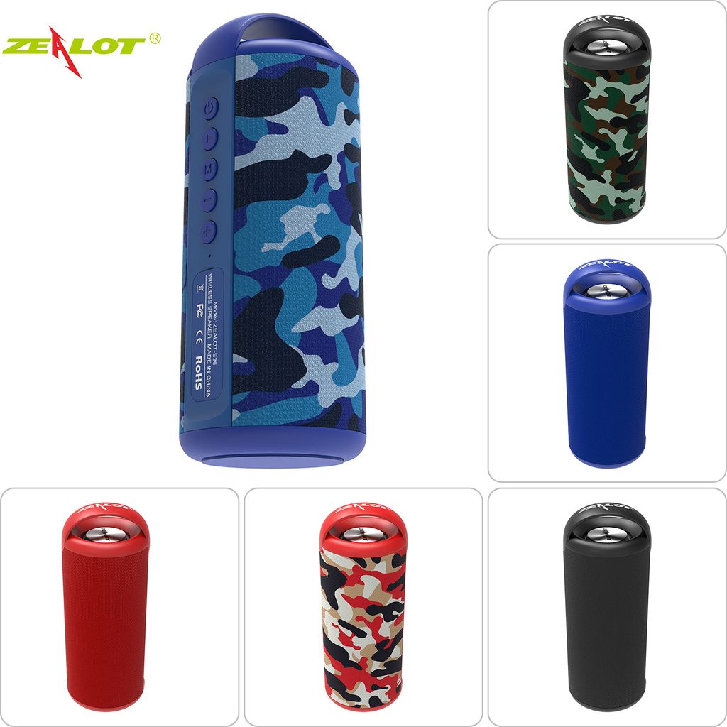 ZEALOT S36 Tragbarer Bluetooth-Lautsprecher , IPX7 wasserdicht,1800 mAh Mobiler Lautsprecher Kabelloser Lautsprecher Mobiler Lautsprecher Subwoofer