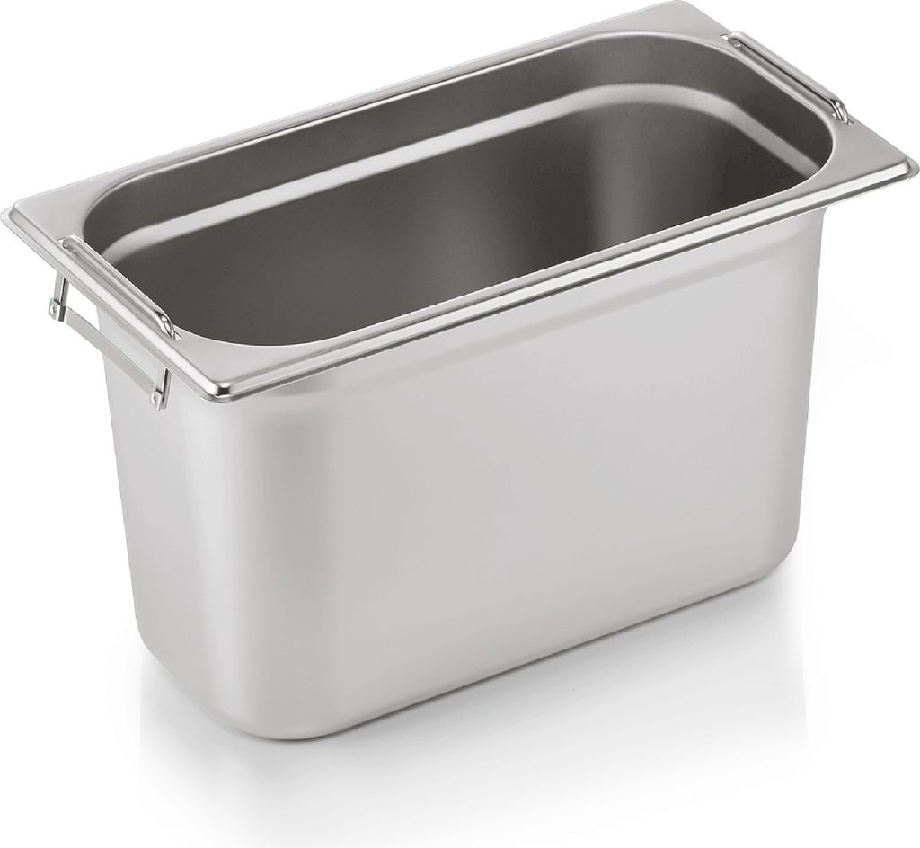 Gastronormbehälter / GN Behälter, GN 1/3, Serie 73, Fallgriffe, Tiefe wählbar : GN Behälter 1/3-200 mm, mit Fallgriffen Variante: GN Behälter ...