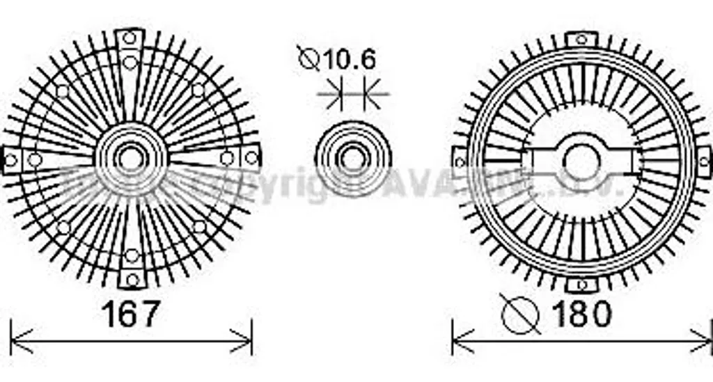 Embrayage AVA MSC499 pour Ventilateur OE 6032000522 Classe G et T1