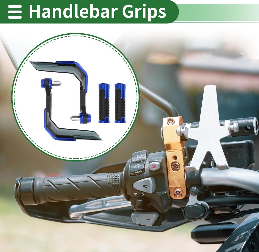 7/8" 22mm 15/16" 24mm Motorrad Lenkergriffe Abdeckung Kit Rutschfeste Aluminiumlegierung Gummi Lenkerabdeckung für Motorrad Roller Fahrrad ATV Bla...