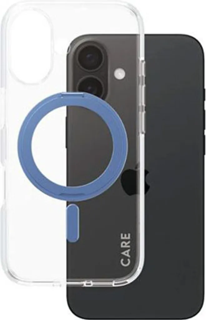 PanzerGlass Coque iPhone 16 MagSafe avec Support Intégré, Coloris Bleu