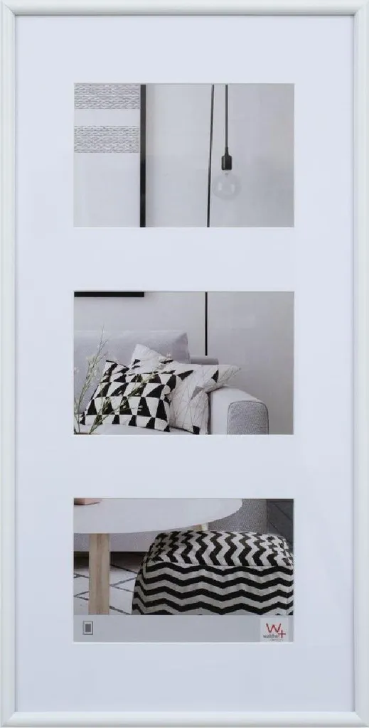 Cornice Galleria 3 Foto 10x15 cm Bianca | Portafoto Multiplo Elegante