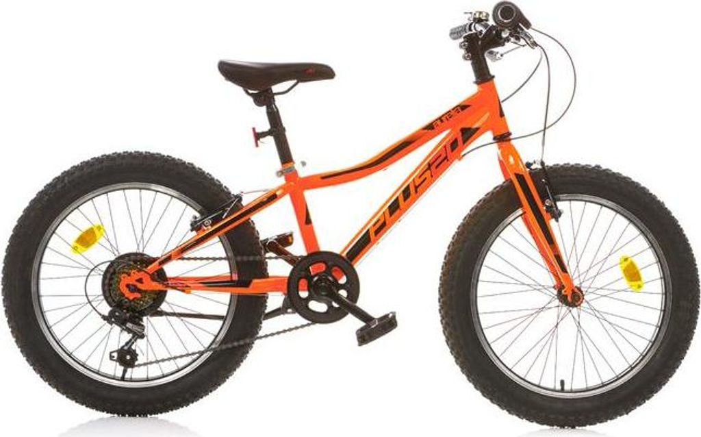 Dino Bikes 20-Zoll Plus Mountainbike, fluoreszierendes Orange