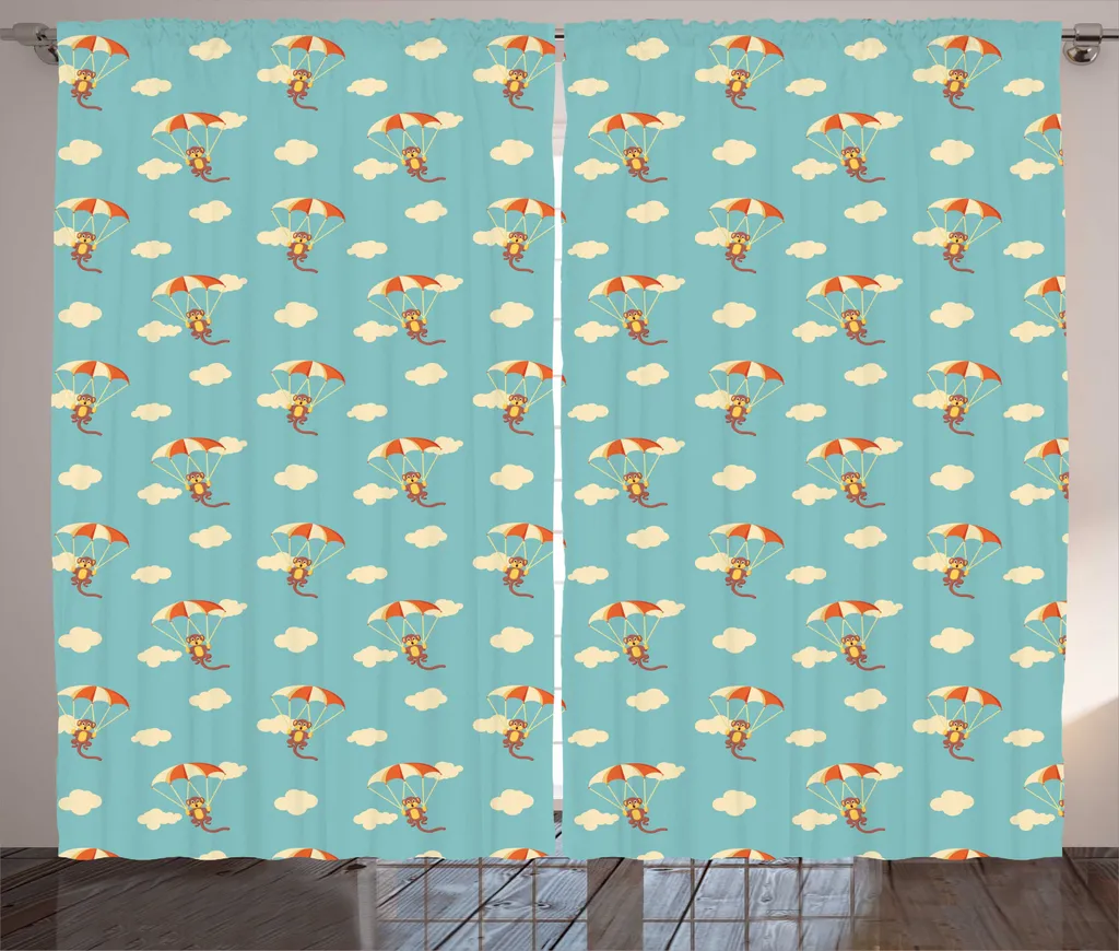 ABAKUHAUS AFFE Rideau Rustique Parachute 280 x 225 cm Terre de Sienne