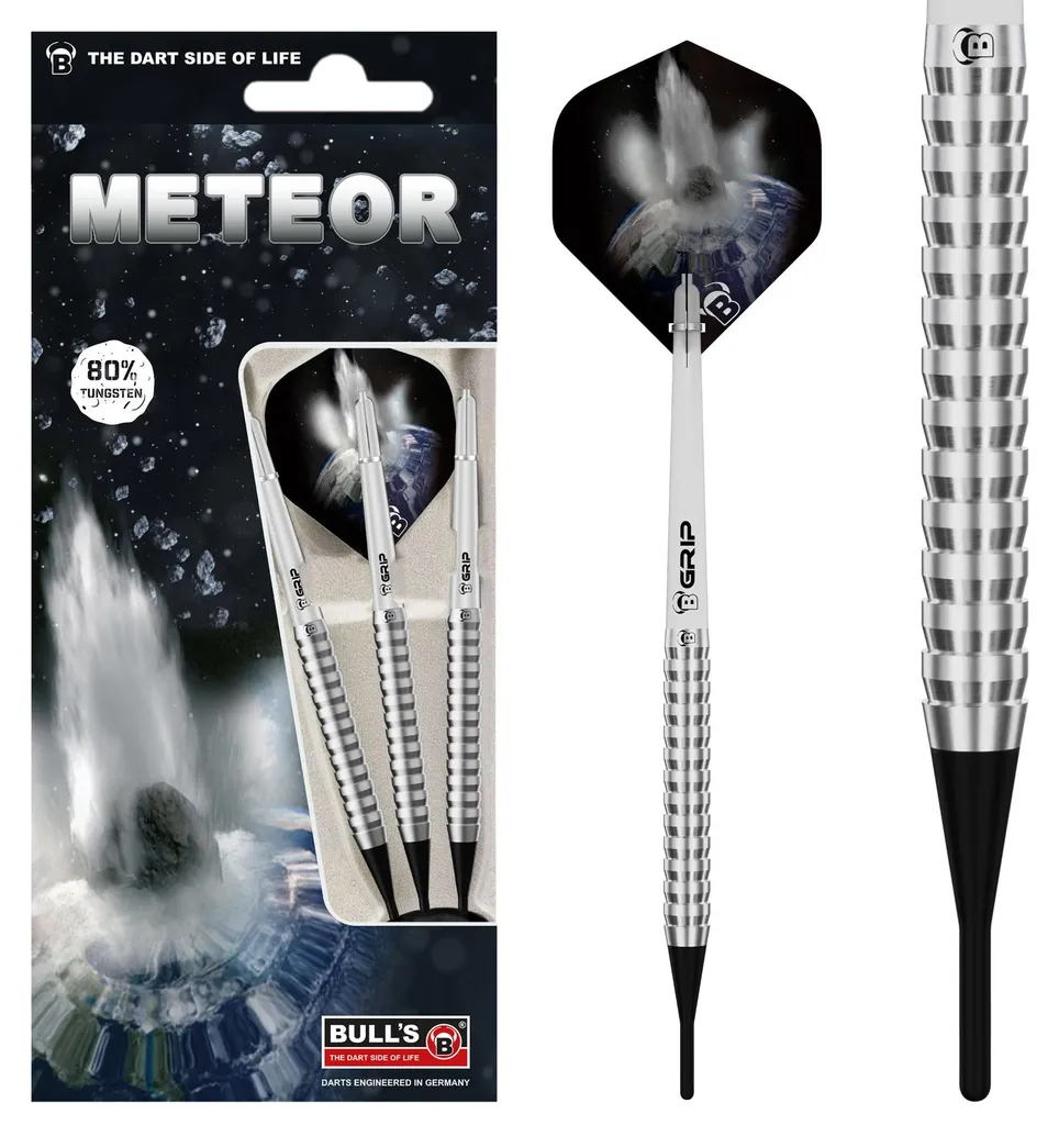 Stop aux rebonds sur cible : Fléchettes BULL'S Meteor MT4 16g Soft Tip