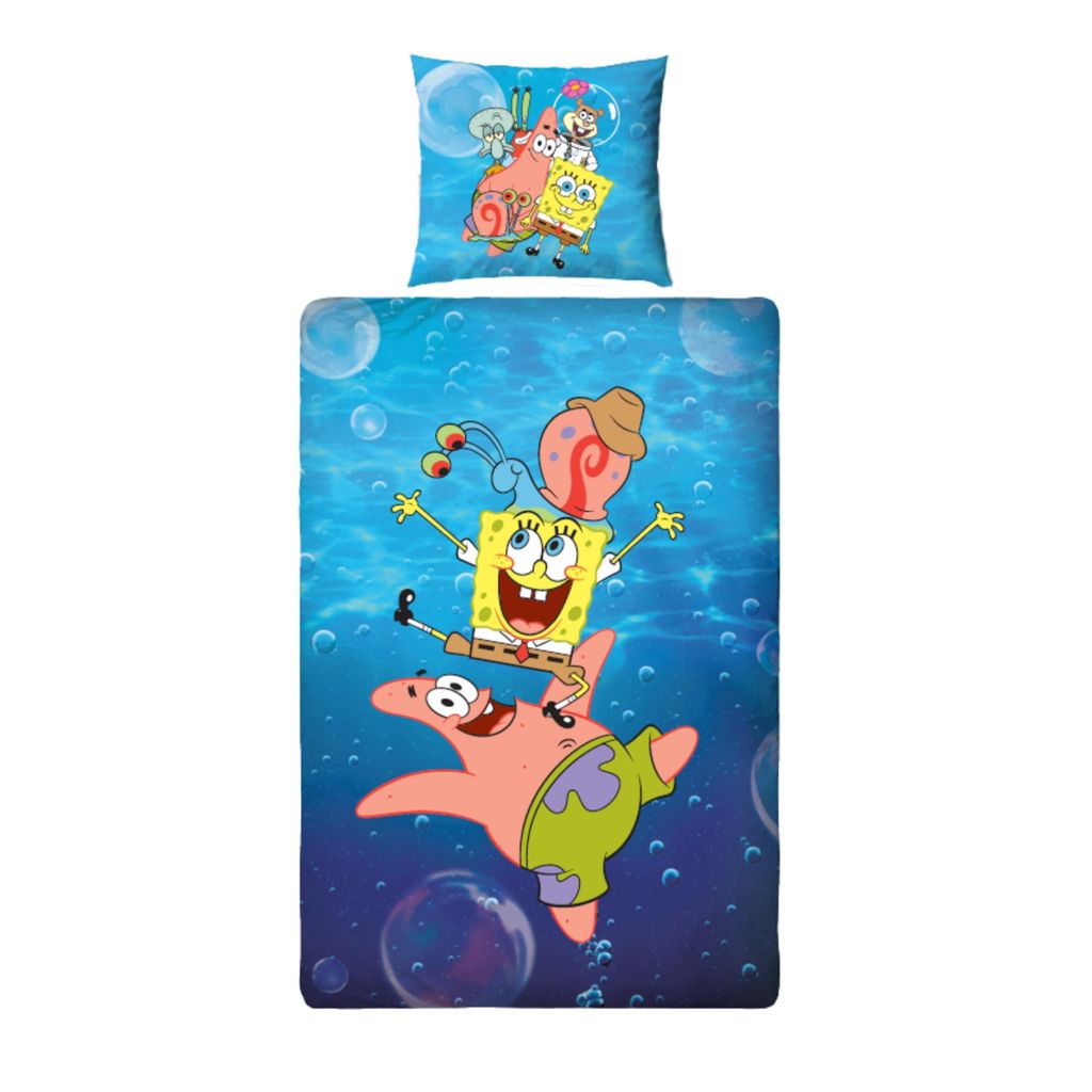 Schwammkopf SpongeBob Kinderbettwäsche , Wende-Motiv für Produktbild 