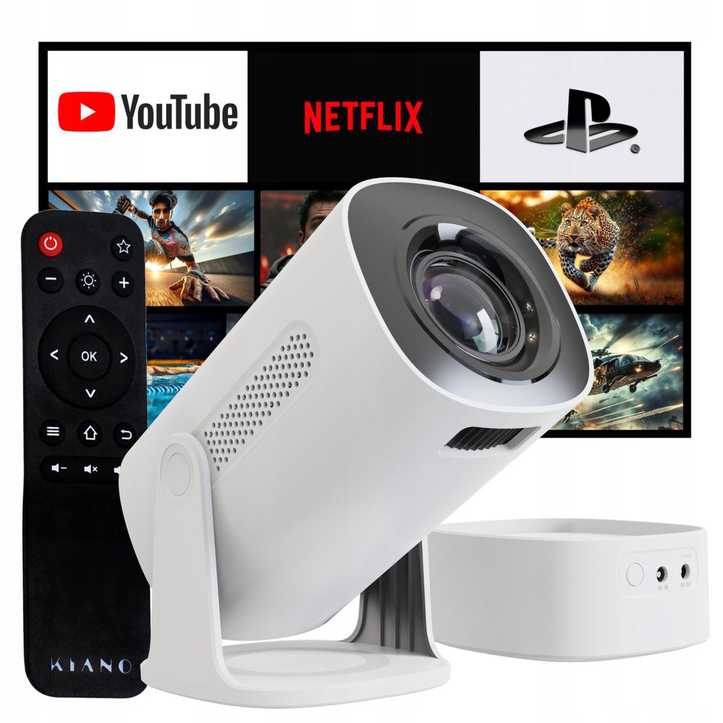 Przenośny projektor Kiano Vision | 1280 x 720 HD | Smart TV Zdjęcie produktu 