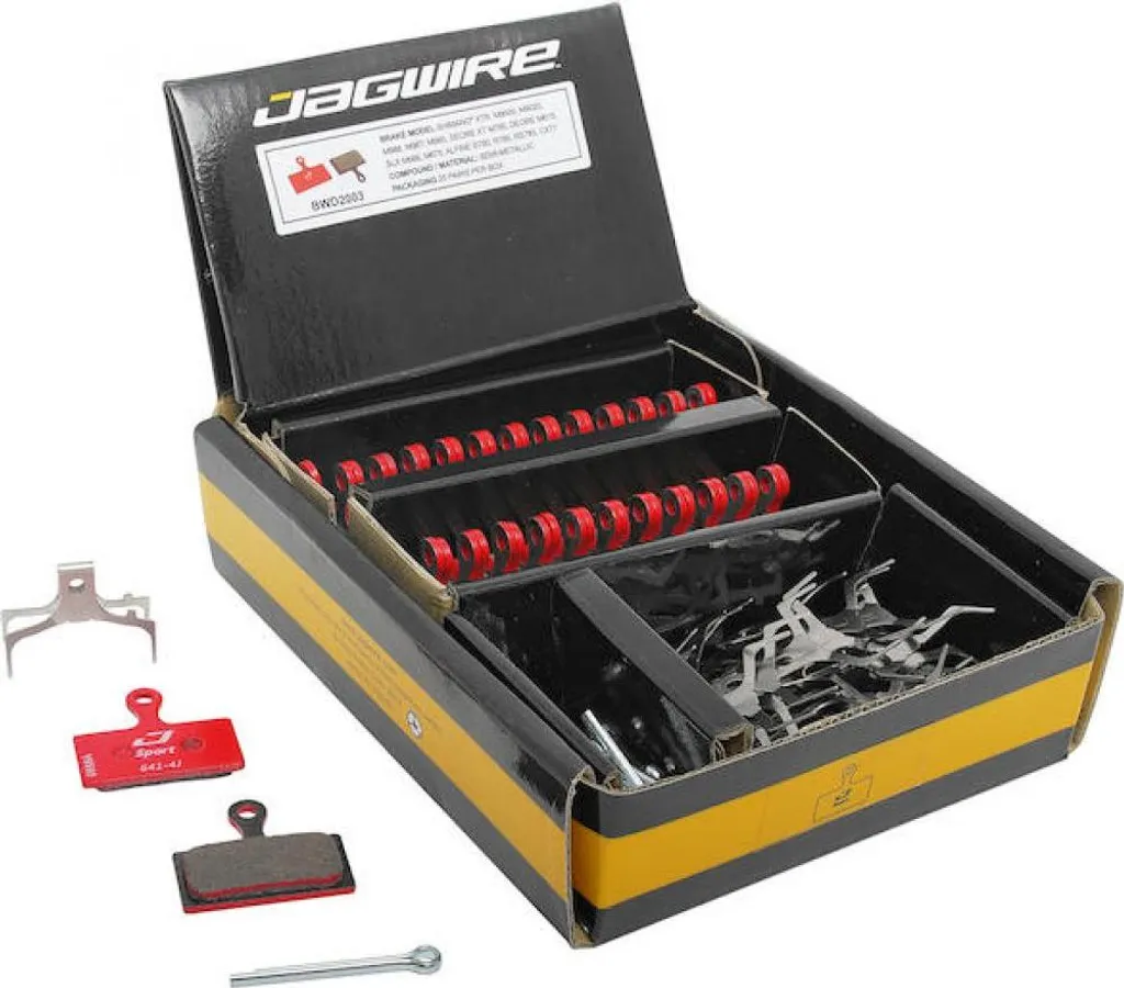 Plaquettes de Frein Vélo Jagwire Sport Rouges pour Freinage Puissant