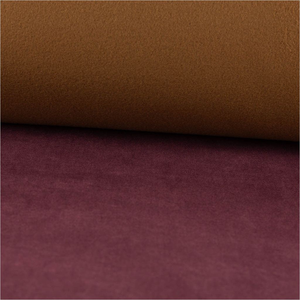 Polsterstoff Meterware Mikrofaser-Samt Easy Clean Vena aubergine 1,45m