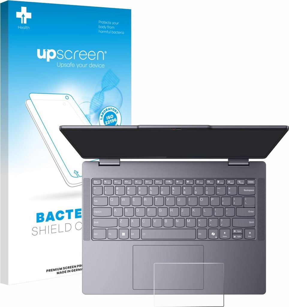 upscreen Schutzfolie für Lenovo IdeaPad 5 2-in-1 14" Touchpad Displayschutz Displayschutzfolie Folie Klar antibakteriell